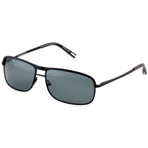 Jhane Barnes J902-BK Unisex Black Polarized Metal Sunglasses